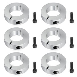 mizikuu Set of 6 Adjustment Rings 20 mm, Adjustment Ring Axle Split Adjustment Rings Shaft Steel Boundary Ring with Threaded Pin Shaft Locks for Dolly Wheels Hand Trolley Tyres