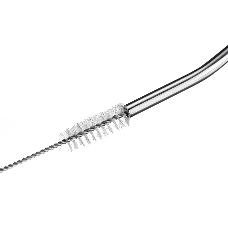 Westmark Straw Spoon, 4 Spoons + 1 Cleaning Brush, Reusable,
