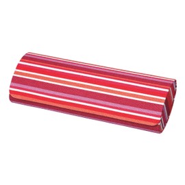 Pearl HY-5 092798 Eyeglass Case, Red, Hard Cotton, Striped Pattern