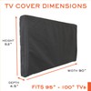 Outdoor TV Cover 95-100 inch - WITH ZIPPER, Weatherproof, Waterproof