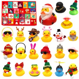 PICKONA Rubber Duck Advent Calendar 2024 for Kids - 24 Days Rubber Duck Advent Calendar, Toy Advent Calendar 2024 With Rubber Ducks, Countdown Advent Calendar For Girls Boys Women Men