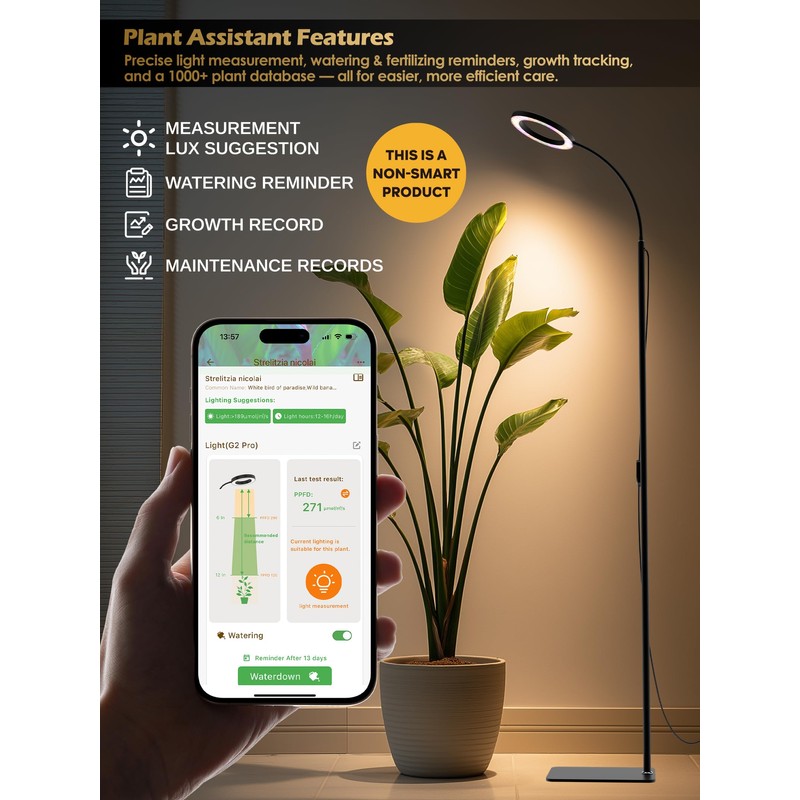 GLOWRIUM Grow Lights for Indoor Plants, 24W Full Spectrum LED