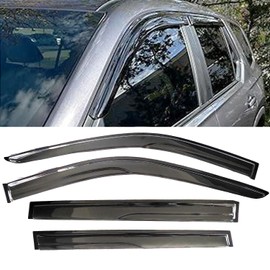 4PCS Window Deflectors for Honda CRV(CR-V) 2023 2024 | Rain Guard Vent Visor | Dark Smoke Tinted | Noise Reduction & UV Protection | Easy Installation | Weatherproof Car Accessories