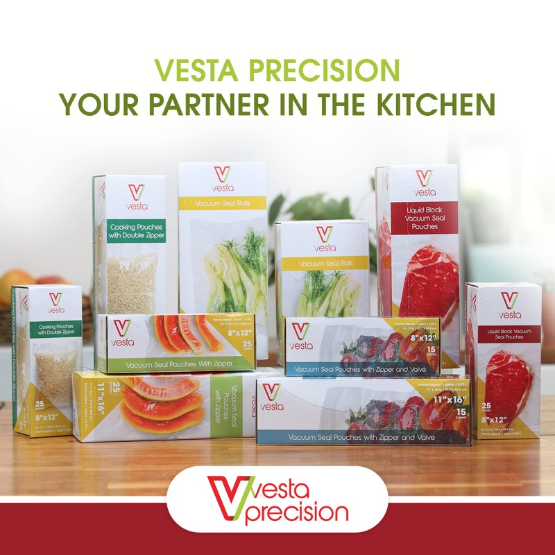 Vacuum Seal Bags by Vesta Precision - Clear and Embossed