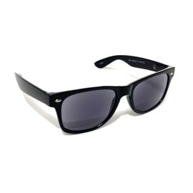 READING SUNGLASSES classic horn rimmed BLACK FRAME springe hinges 100% UV400 PROTECTION power +1.50