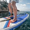 10ft Coiled SUP Leash for Paddleboard Ankle Cuff, Double Swivel