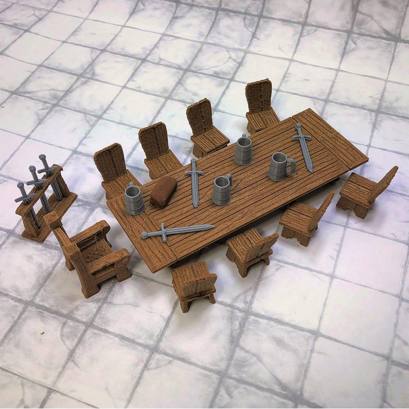 Lords Table Set - 28mm Gaming Terrain
