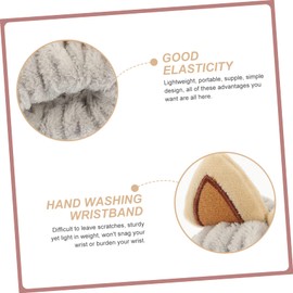 Healvian 4pcs Water Absorption Wristband for Skincare and Comfortable Face Washing Wristbands Cat Ear Design for Women and Girls Grey and Colors