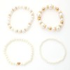 CXENSJH Pearl Bracelets for Women Multi-Layer Stretch White Beaded Bracelet,