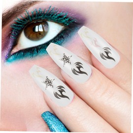 Ipetboom Flame Sky Nail Decals 20 Rolls Holographic Flame Nail Sticker Easy Apply Manicure Art