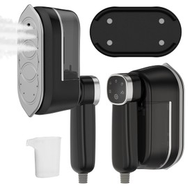 PLAYHOT Portable Travel Steamer Iron Mini - Portable Rotating Clothes Iron with Dry and Wet Ironing, 10s Heat Up, 1200W Portable Handheld Steamer Irons, Steam Irons for Home, Dorm, Travel