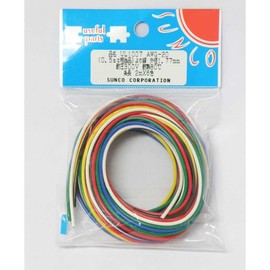 Sanko Densho UL1007 Heat Resistant Vinyl Insulated Wire, 6.6 ft (2 m), 6.6 ft (2 m), 6.6 ft (2 m), 6 Colors, UL1007 AWG20, 6 m X 6 Colors