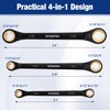 WORKPRO 4-in-1 Reversible Ratcheting Wrench Set, Anti Slip SAE Wrench