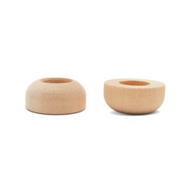 Woodpeckers Wooden Doll Pin Stands 5/8 inch Hole, Pack of 25 Unfinished Wood Doll Stands for Wood Clothespin Doll & Guatemalan Worry Doll