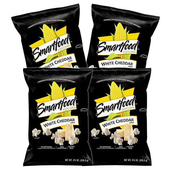 Smartfood White Cheddar Flavored Popcorn, 8.5 Ounce (Pack of 4)