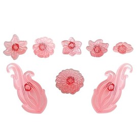 PME JEM Floral Scroll & Trim Cutters, Set of 8,White,17 x 2 x 22 cm