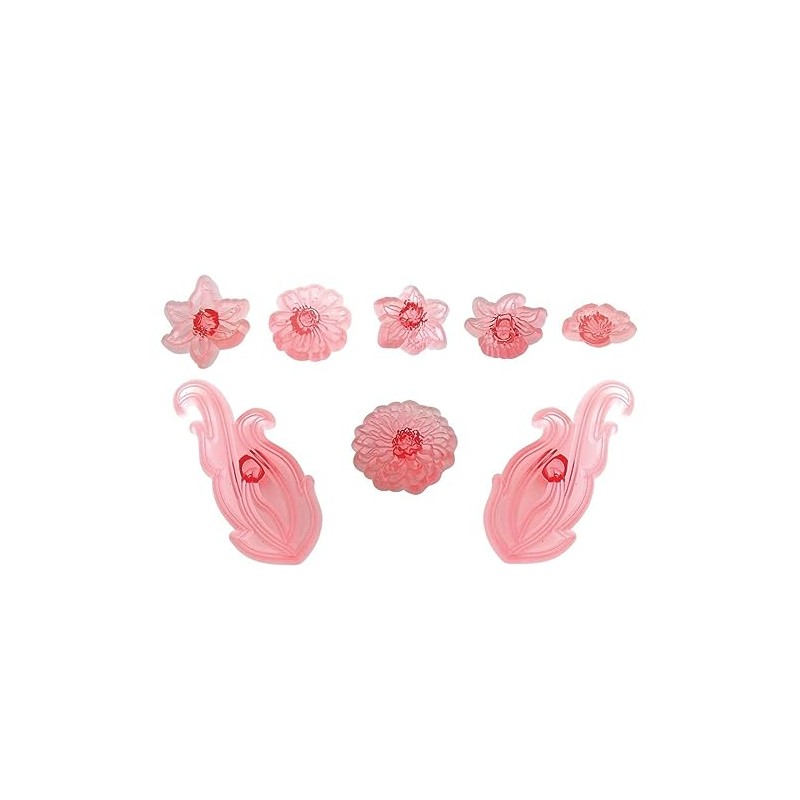 PME JEM Floral Scroll & Trim Cutters, Set of 8,White,17