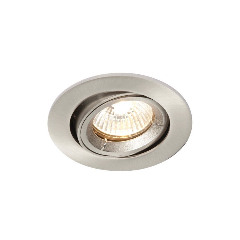 Shield Plus Modern Satin Silver Fire Rated GU10 Dimmable Adjustable
