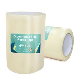 FORTHBEYOND 6'' x 108' Greenhouse Plastic sheeting Tape,6mil Thickness Greenhouse Repair Tape, Waterproof and UV Resistant Plastic Sheeting Tapes for Greenhouse