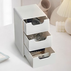 Mini Desktop Storage Unit for Beads Jewelry Makeup & Craft Supplies Small Storage Drawers for Desk ponytail holders and bobby pins daily wear jewelry, nail accessories, little items little girl gifts