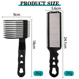 2 Piece Hair Cutting Comb Set, Hairdresser Comb for Men, Adjustable Hair Cutting Stencil, Comb Men, Hair Cutting Transition, Hairdressing Accessories, Comb Hair Cutting Transition Barber Comb