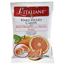 Caramelle Le Specialita Italiane Serra Hard Filled Candy with Red Orange from Sicily, 3.52 Ounce (Pack of 12)