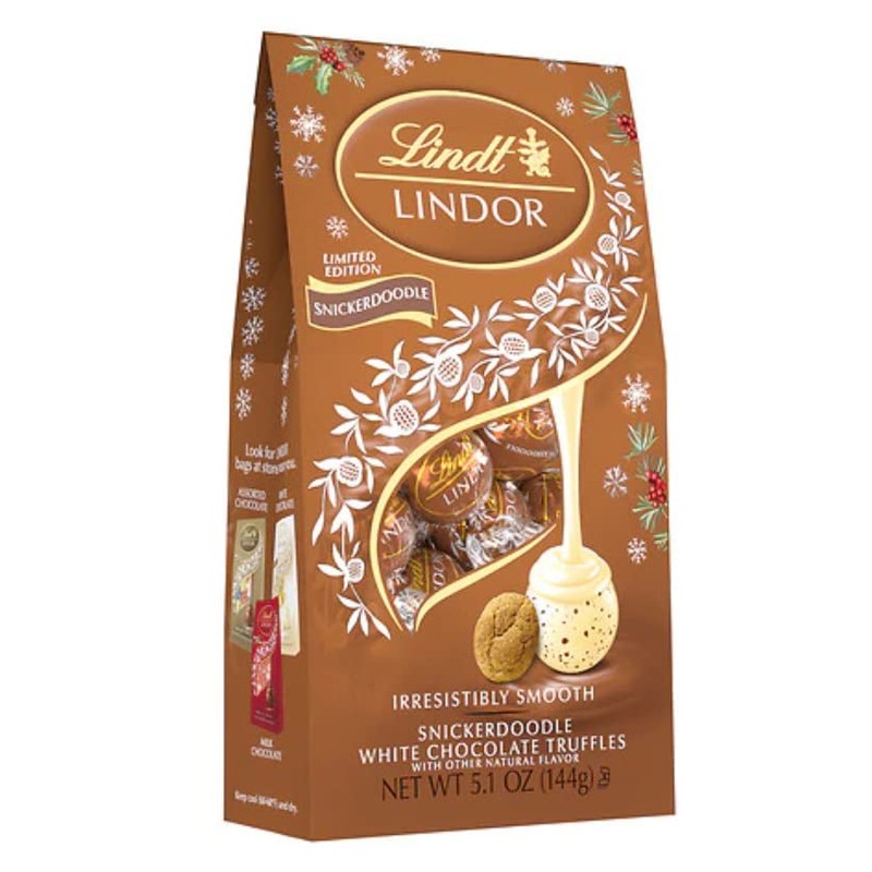 Lindt Holiday Snickerdoodle White Chocolate Truffles with Smooth, Melting Truffle