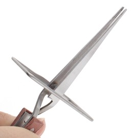 The Beadsmith Straight Reverse Cross Tweezers with Stand