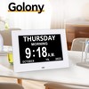 Golony 7" Large Digital Day Dementia Clock for Seniors, Medication