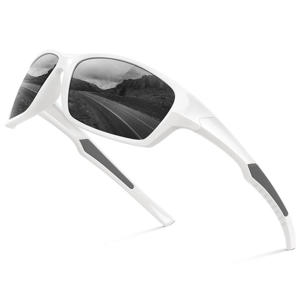 Fanshen Polarized Sunglasses Men Women, Wrap Around Mens Sunglasses for