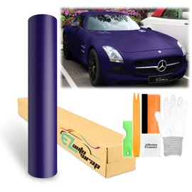 Free Tool Kit Matte Flat Purple Car Vinyl Wrap Sticker Decal Film Sheet with Air Release - 60"X240" (5FT X 20FT)