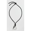 JENNY BIRD Women's Art Heart On A String Necklace, Silver/Black,
