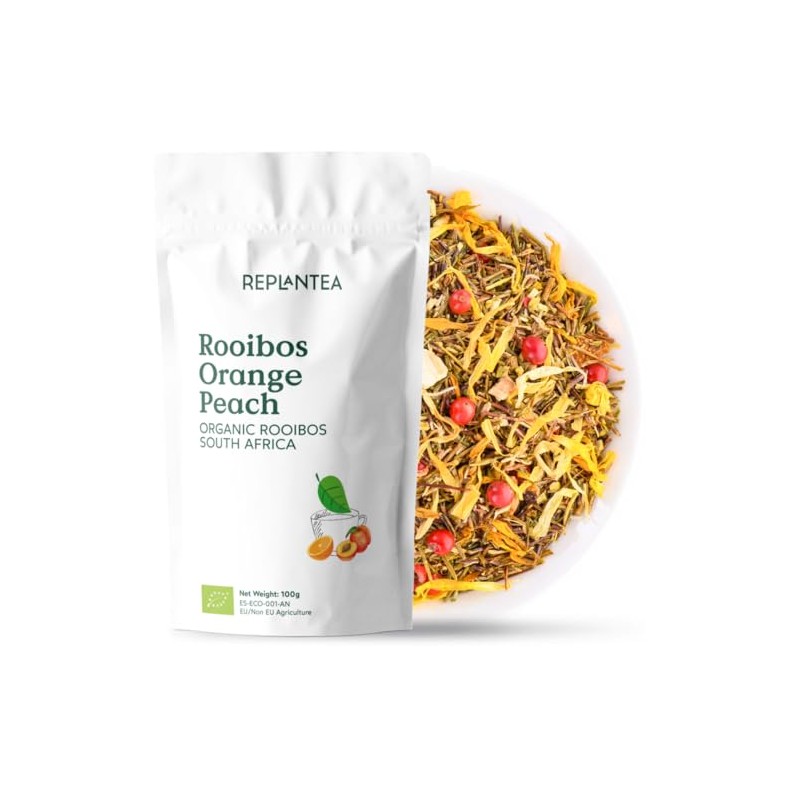 TEA ROOIBOS ORANGE PEACH 100% Organic 100g (50 Cups) |