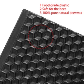 Plastic Foundation for Bee Frames Beehive Waxed Coated Foundation Sheet Beehive Foundation Sheets 10 Sheets Portable Honeycomb Sheet Nest Foundation Sheet Beehive Equipment