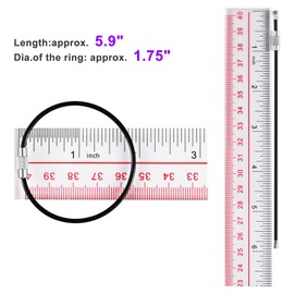 Imslery 20 Pieces Steel Wire Keychain, Plastic Coated Metal Key Ring Loop, Luggage Tags Loops, Multi-purpose Stainless Steel Key Ring. 2mm Twist Barrel. Length 15 cm Black