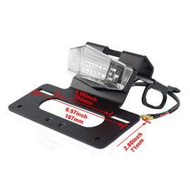 Xitomer Fender Eliminator Fit for KLX 230R 2020-2024 Tail Tidy Fit for KLX230R License Plate Holder with Tail light/License Plate Light (Clear)