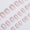 JUSTOTRY Pack of 24 Silver Glitter Nails for Sticking, Short,