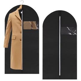 Garment Covers, 2 x Garment Protection Covers, 120 x 60 cm, Garment Bag, Mothproof, Garment Bags with Zip, Garment Bag Long for Dresses, Shirts, Suits, Jacket, Travel, Storage