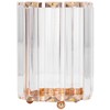 Cosmetic Brush Holder Transparent Glass Round Decorative Desktop Pen Storage