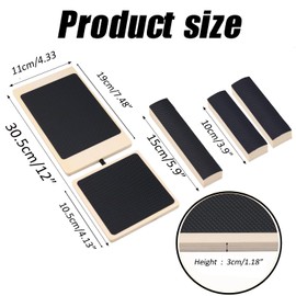 Wzenclave Premium Wooden Yoga Trainer Foot Stretcher Ankle Foot Strengthener Balance Board Exerciser for Sprained Ankle Single Leg Balance Stability Training Plantar Fasciitis Relief Physical Therapy