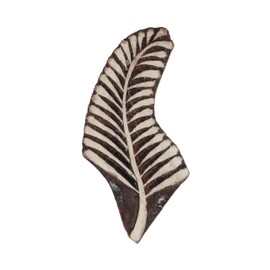 Fern Leaf Wooden Stamp Indian Hand Carved Printing Block