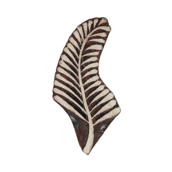 Fern Leaf Wooden Stamp Indian Hand Carved Printing Block