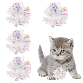 Pavike Cat Toy (4 Pieces) Cat Ball Toy, Cat Toy, Play Alone, Pet Supplies, Self-entertaining Toy for Cats, Perfect for Exercising and Stress Relief for Cats and Kittens