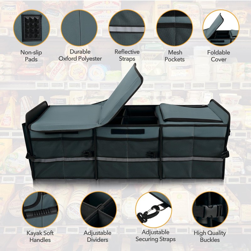 HEYTRIP Large Trunk Organizer With Built-in Leakproof Cooler Bag, 2
