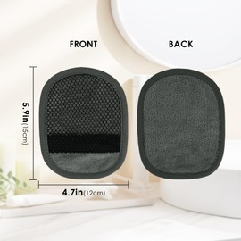 ReignSword 2 Pack Velvet Soap Bag, Foaming and Drying The Soap, Shower Bar Soap Pouch Scrubber for Boys & Girls (Grey)