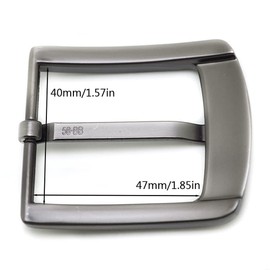 Nifocc 2 Pcs Belt Buckles Single Prong Replacement Buckle Square Metal Belt Pin Buckle for Men Women Style 1