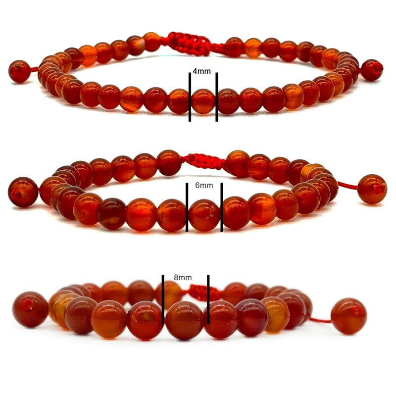 Pulsera Cornalina 100% Natural | Proteccion, Abundancia y Creatividad |