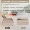 QNBCAA 3Pcs Cat Litter Box Pee Shields - Open Top