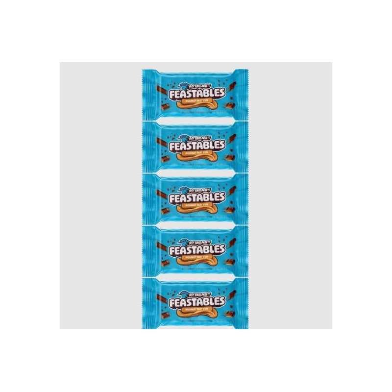 Feastables MrBeast Peanut Butter Milk Chocolate Chocolate Bar, Full Size
