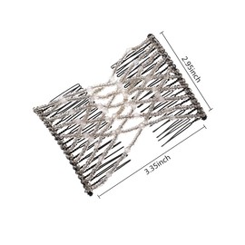 FXBLING Fashion Trend Easy Stretchable Double Combs Magic Hair Combs- Black and White